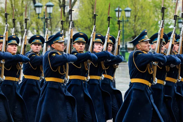 Moscow Oroszország 2017 Május Szakosztályai Felvonulás Honor 154 Nagybőgővel Ezred — Stock Fotó