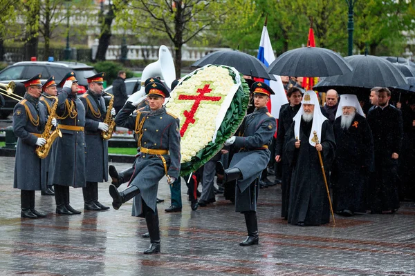 Moskwa Rosja Maja 2017 Patriarcha Moskwy Wszystkich Rusi Kiriłł Wyższego Obrazy Stockowe bez tantiem