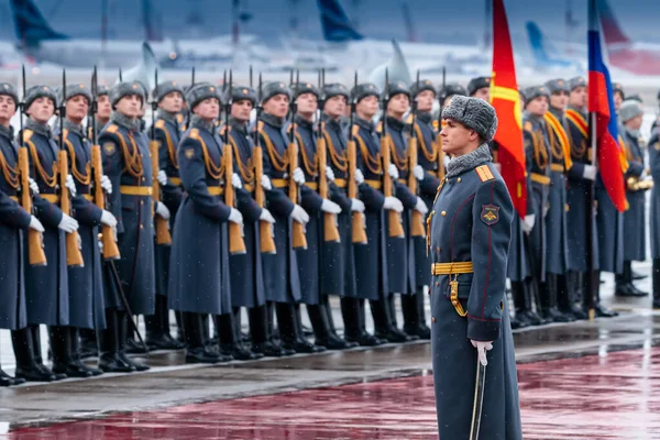 Москва Россия Декабря 2019 Солдаты Почетного Караула 154 Преображенского Полка — стоковое фото
