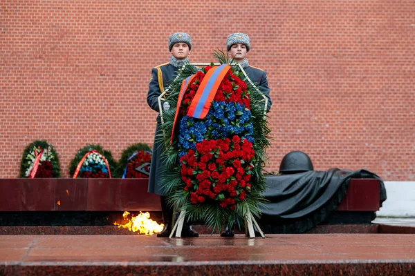 Moskau Russland Dezember 2019 Die Ehrengarde Des Preobrazhensky Regiments 154 — Stockfoto