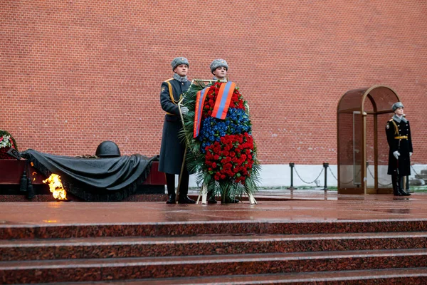 Moskau Russland Dezember 2019 Die Ehrengarde Des Preobrazhensky Regiments 154 — Stockfoto