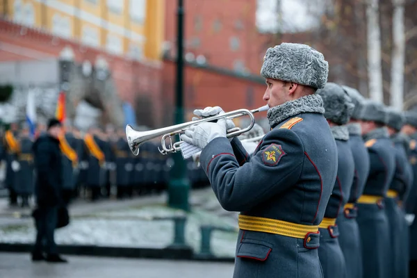 Moscow Russia May 2017 Military Exexample Band Honor Guard Tomb — 스톡 사진