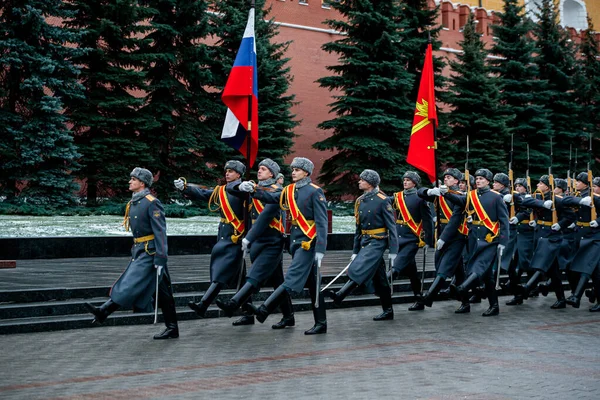 Moscú Rusia Diciembre 2019 Marzo Pasado Desfile Guardia Honor Del —  Fotos de Stock