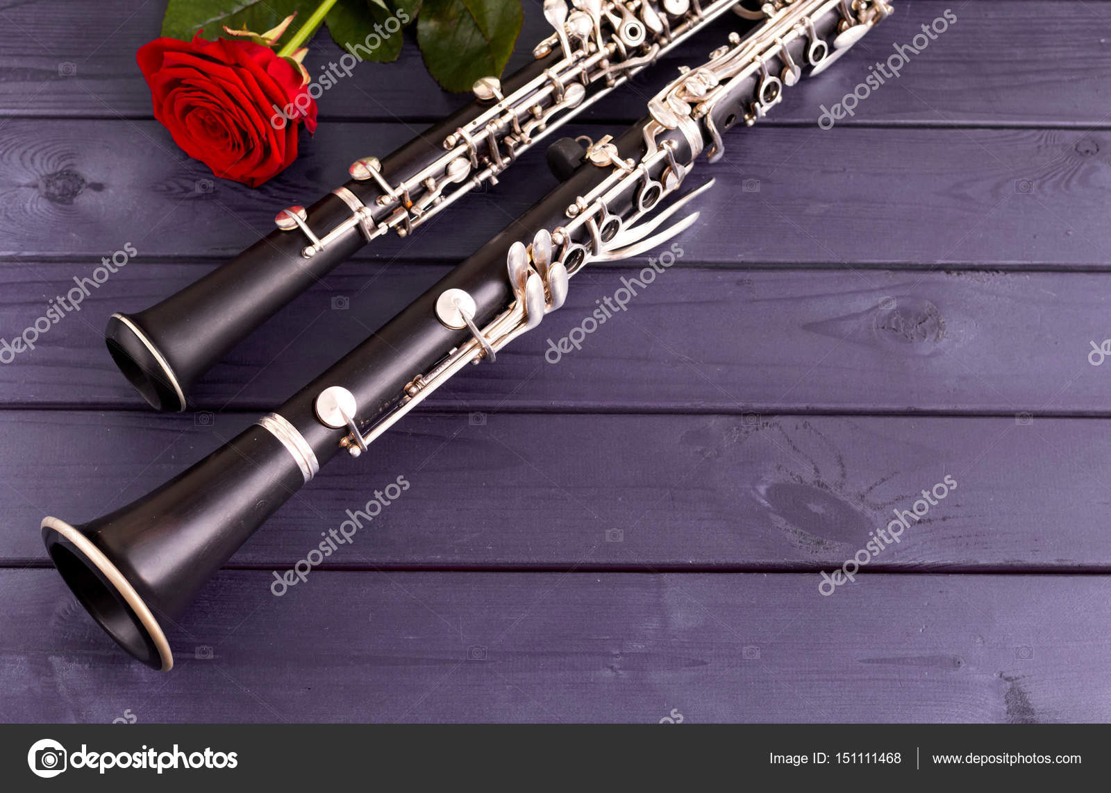 Musical background, poster oboe, Stock Photo by ©greenoline
