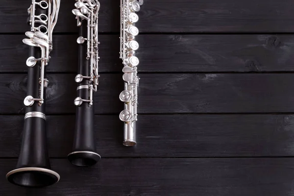 Обо, кларнет, флейта, симфонічний оркестр . — стокове фото