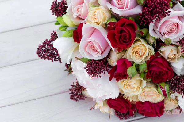 Beau Bouquet Coloré Mariage Pour Mariée — Photo