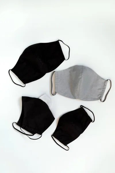 Covid 19 Coronavirus konsepti, maske arka planı. Metin için yer.