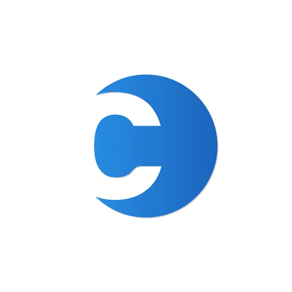 Inicial letra círculo logotipo — Vector de stock