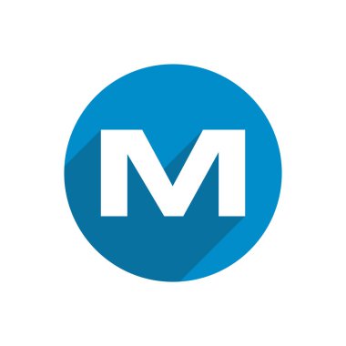 İlk harf daire logo mavi