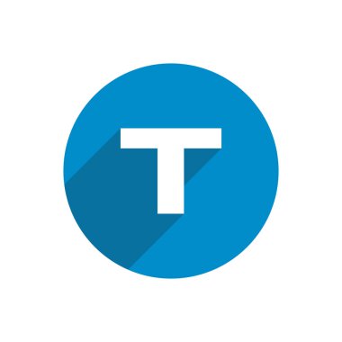 İlk harf daire logo mavi