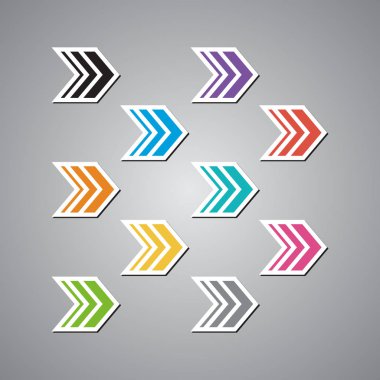 Ok işareti simgesi seti