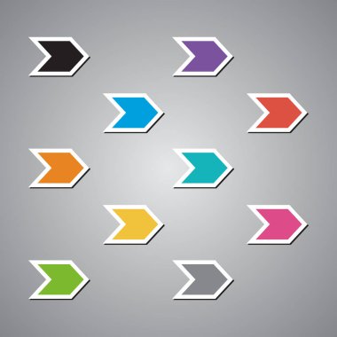 Ok işareti simgesi seti