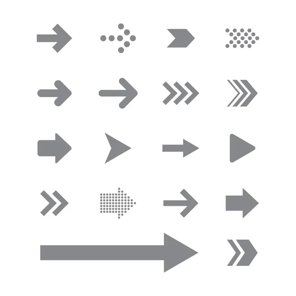 Signo de flecha icono conjunto — Vector de stock