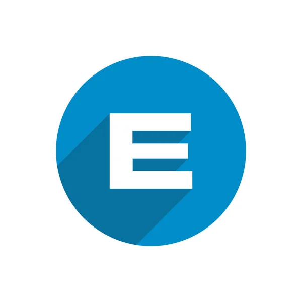 Letra inicial círculo logo azul — Vector de stock