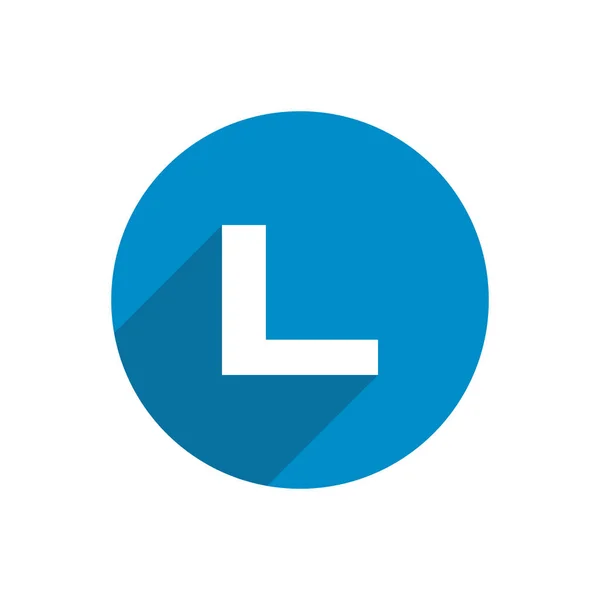 Letra inicial círculo logo azul — Vector de stock