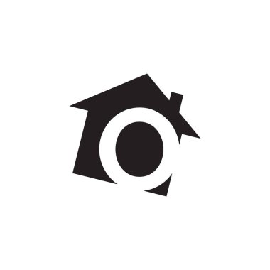 İlk harf logo ev alfabe siyah renk