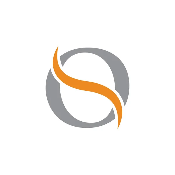 Начальный логотип буквы с серым оранжевым цветом — стоковый вектор