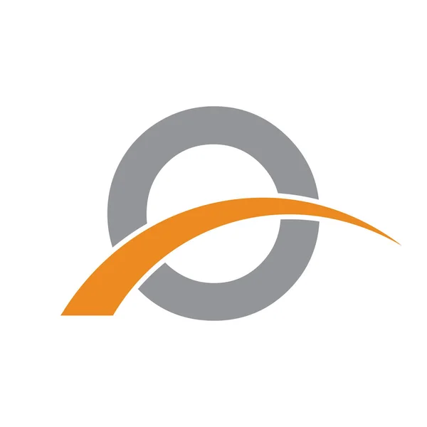 Начальный логотип буквы с серым оранжевым цветом — стоковый вектор