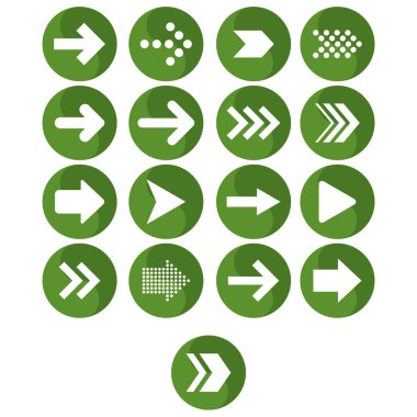 kutsal kişilerin resmi daire ok yeşil ayarla