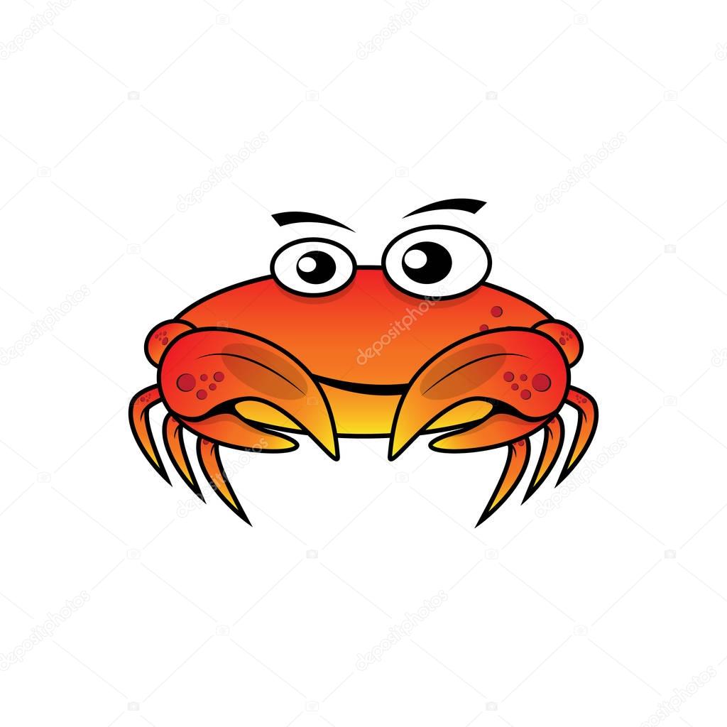 Character crab vector illustration