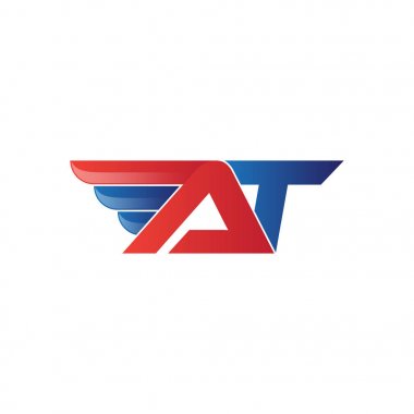 hızlı ilk harf logo vektör kanat