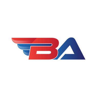 hızlı ilk harf logo vektör kanat