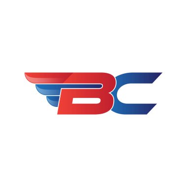 hızlı ilk harf logo vektör kanat