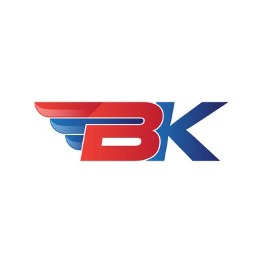 hızlı ilk harf logo vektör kanat