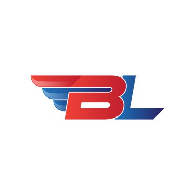 hızlı ilk harf logo vektör kanat