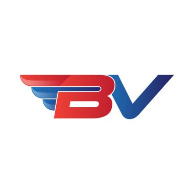 hızlı ilk harf logo vektör kanat