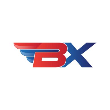 hızlı ilk harf logo vektör kanat