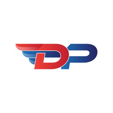 hızlı ilk harf logo vektör kanat