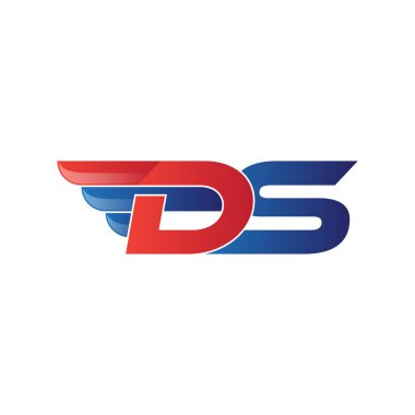 hızlı ilk harf logo vektör kanat