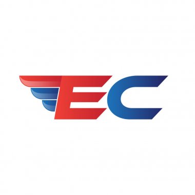 hızlı ilk harf logo vektör kanat