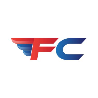 hızlı ilk harf logo vektör kanat