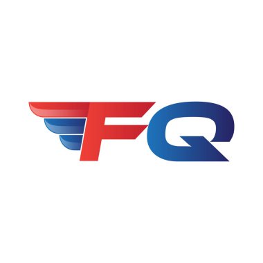 hızlı ilk harf logo vektör kanat