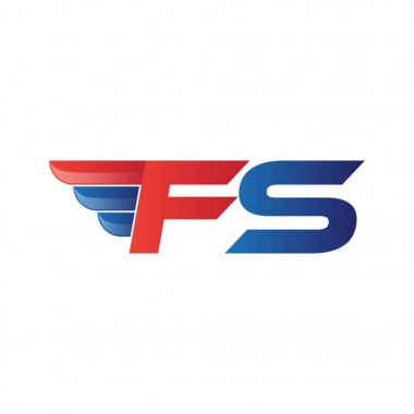 hızlı ilk harf logo vektör kanat