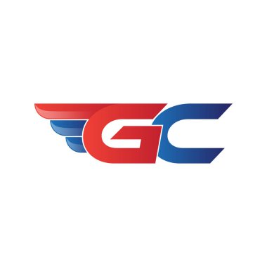 hızlı ilk harf logo vektör kanat