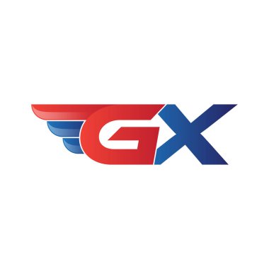 hızlı ilk harf logo vektör kanat