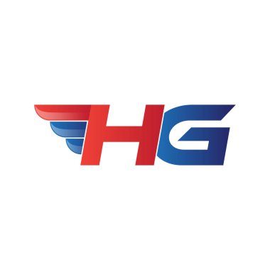 hızlı ilk harf logo vektör kanat