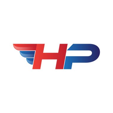 hızlı ilk harf logo vektör kanat