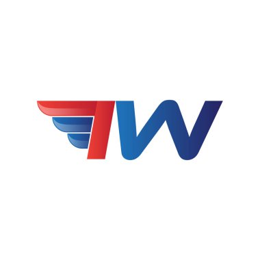 hızlı ilk harf logo vektör kanat