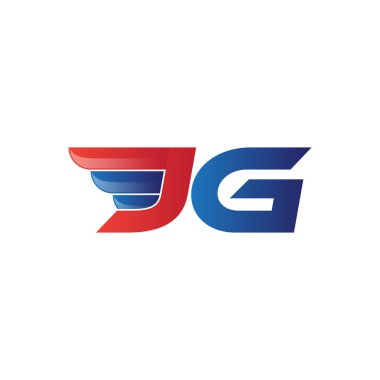 hızlı ilk harf logo vektör kanat