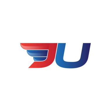 hızlı ilk harf logo vektör kanat