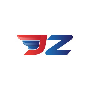 hızlı ilk harf logo vektör kanat