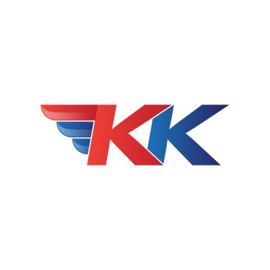 hızlı ilk harf logo vektör kanat