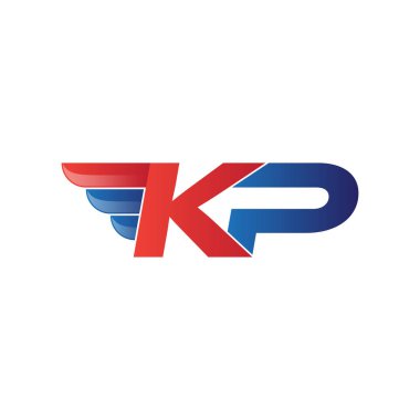 hızlı ilk harf logo vektör kanat