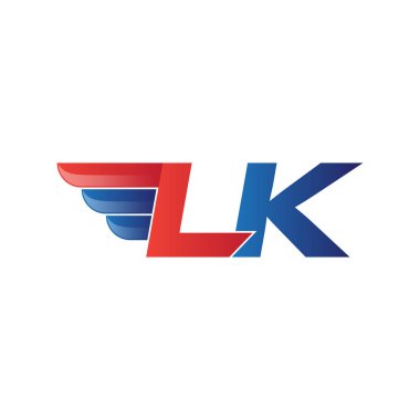 hızlı ilk harf logo vektör kanat