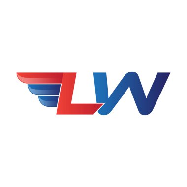 hızlı ilk harf logo vektör kanat