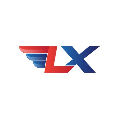 hızlı ilk harf logo vektör kanat